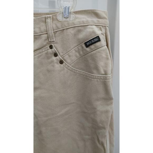Vintage Rocky Mountain Jeans Rockies Tan Sz 19/20 90's Western Rodeo - Picture 3 of 6